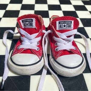 Red Converse unisex size 4 baby, hardly worn